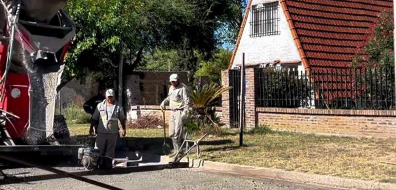 Imagen de Avances de obra de pavimentaci&oacute;n en calle Las Rosas de General Lagos