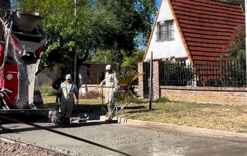 Imagen de Avances de obra de pavimentaci&oacute;n en calle Las Rosas de General Lagos