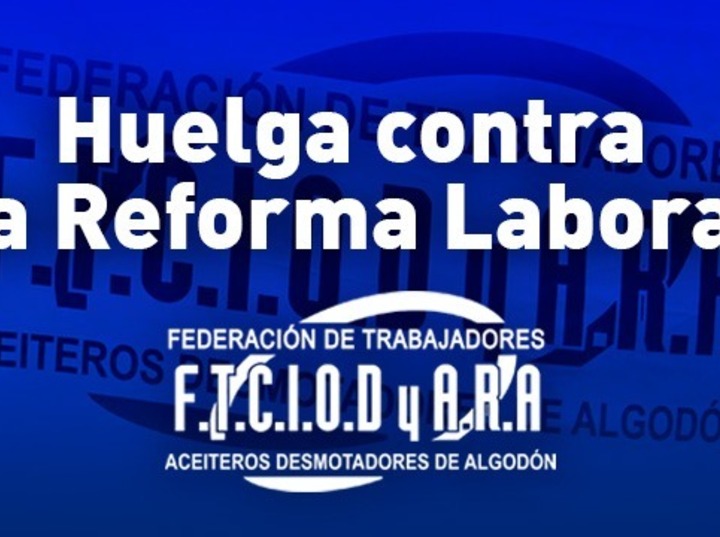 Imagen de Aceiteros lanzan huelga nacional contra la reforma laboral del gobierno