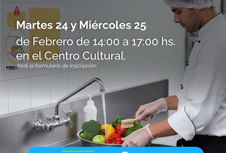 Imagen de En Febrero, nuevo Curso de Carnet de Manipulador de Alimentos en el Centro Cultural