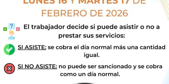 Imagen de El Centro Comercial inform&oacute; c&oacute;mo se paga el feriado de Carnaval