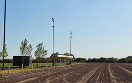 Imagen de La obra de la nueva cancha de hockey de c&eacute;sped sint&eacute;tico de Talleres sigue avanzando