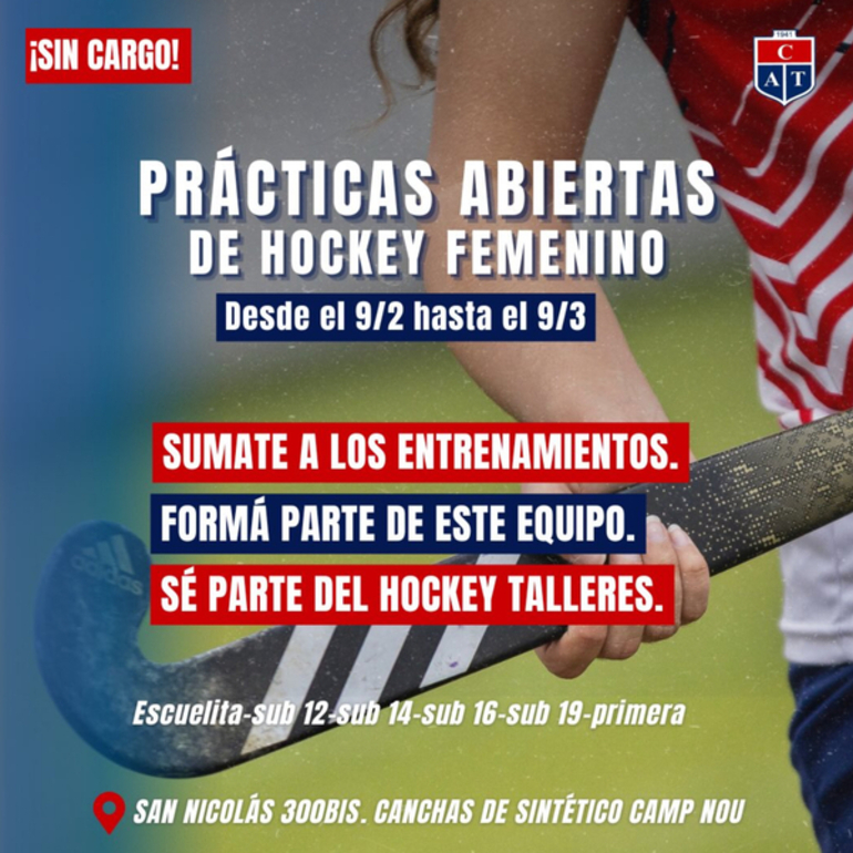 Imagen de Talleres realiza pr&aacute;cticas abiertas de hockey por un mes
