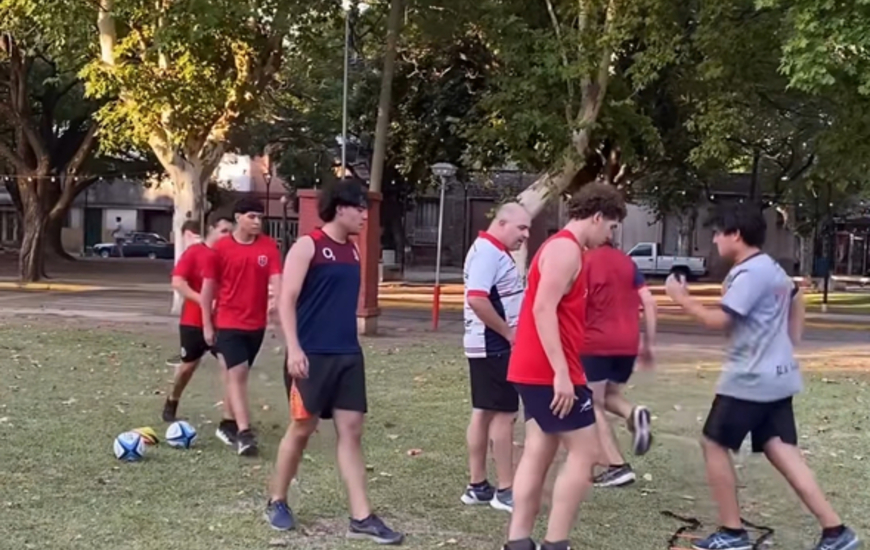 Imagen de Rugby: las inferiores de Talleres entrenan de forma f&iacute;sica y con pelota en la pretemporada 2026