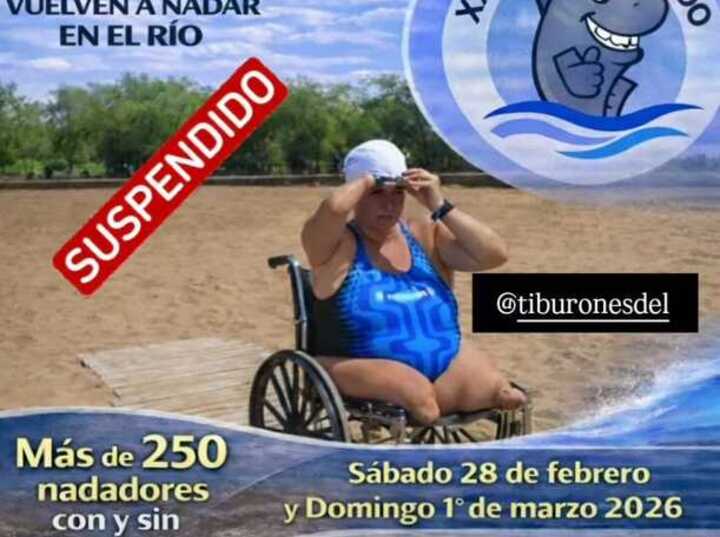 Imagen de Suspendieron la XX Experiencia de Nado en el R&iacute;o de Los Tiburones