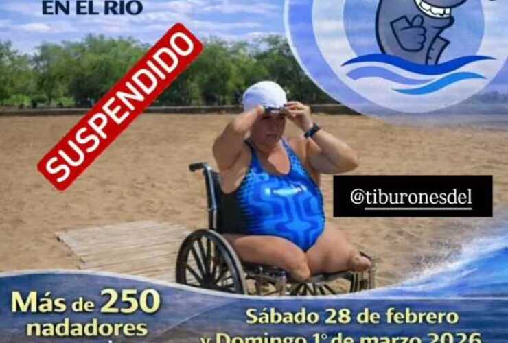 Imagen de Suspendieron la XX Experiencia de Nado en el R&iacute;o de Los Tiburones