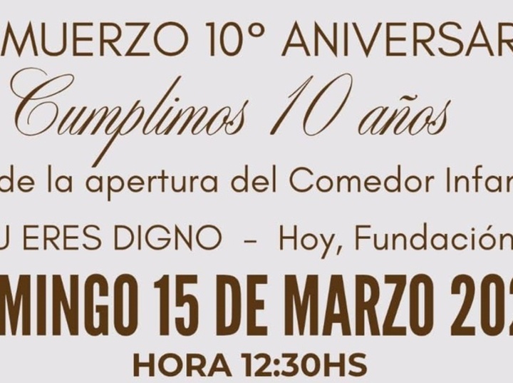 Imagen de Tu Eres Digno celebrar&aacute; su 10&deg; aniversario con un almuerzo
