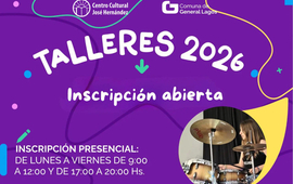 Imagen de Abri&oacute; la inscripci&oacute;n para los Talleres Culturales 2026 que inician en Marzo