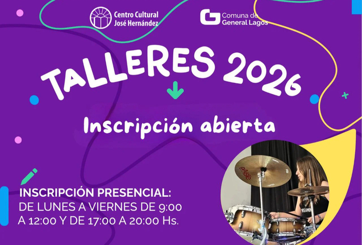 Imagen de Abri&oacute; la inscripci&oacute;n para los Talleres Culturales 2026 que inician en Marzo