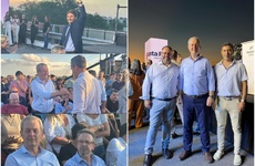 Imagen de Tonelli en la foto provincial mientras Arroyo Seco atraviesa su propia crisis