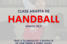 Imagen de El 28/02, clase abierta de handball en Talleres