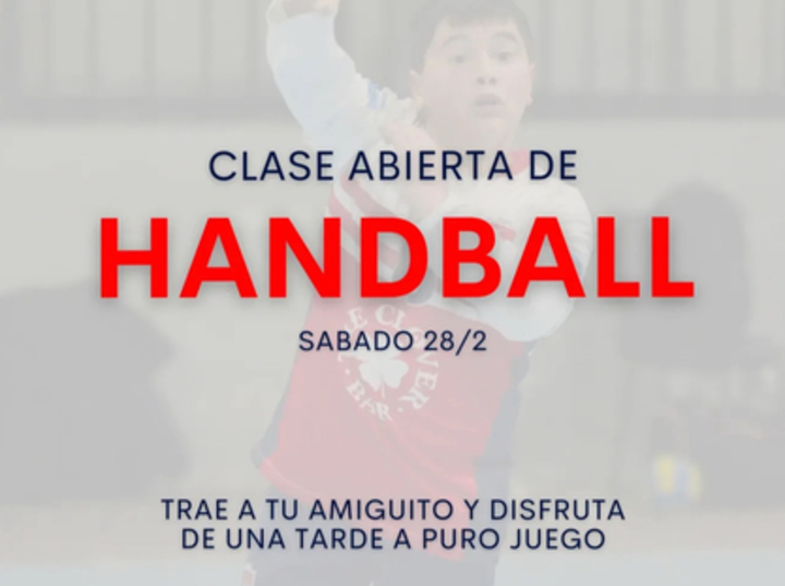 Imagen de El 28/02, clase abierta de handball en Talleres