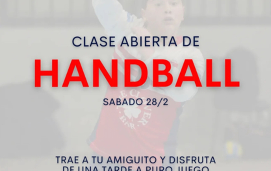 Imagen de El 28/02, clase abierta de handball en Talleres
