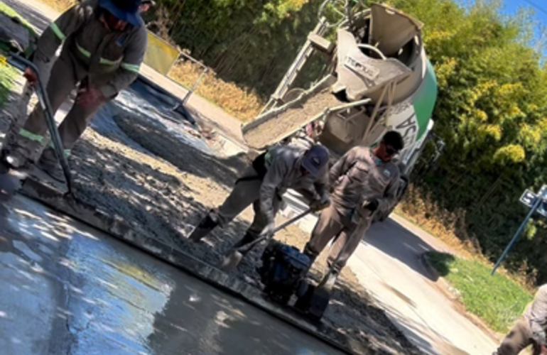 Imagen de General Lagos: se finaliz&oacute; con la pavimentaci&oacute;n de calle Las Rosas