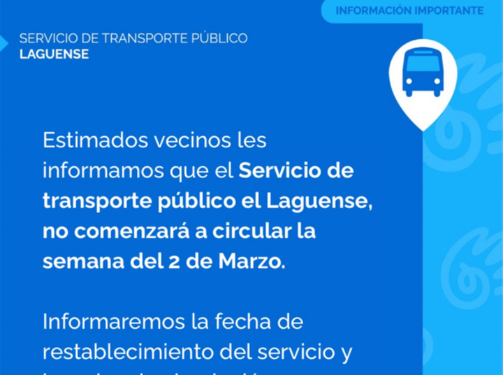 Imagen de El Laguense: el servicio de transporte p&uacute;blico sin fecha de retorno a las calles