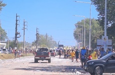 Imagen de Hinchas Canallas coparon el predio de Arroyo Seco y no faltaron las quejas
