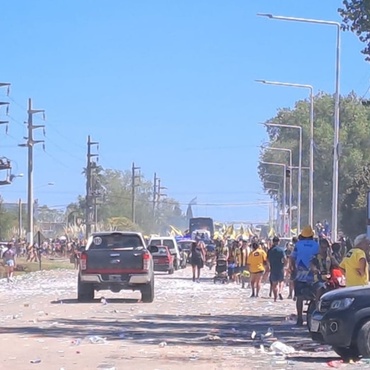 Imagen de Hinchas Canallas coparon el predio de Arroyo Seco y no faltaron las quejas