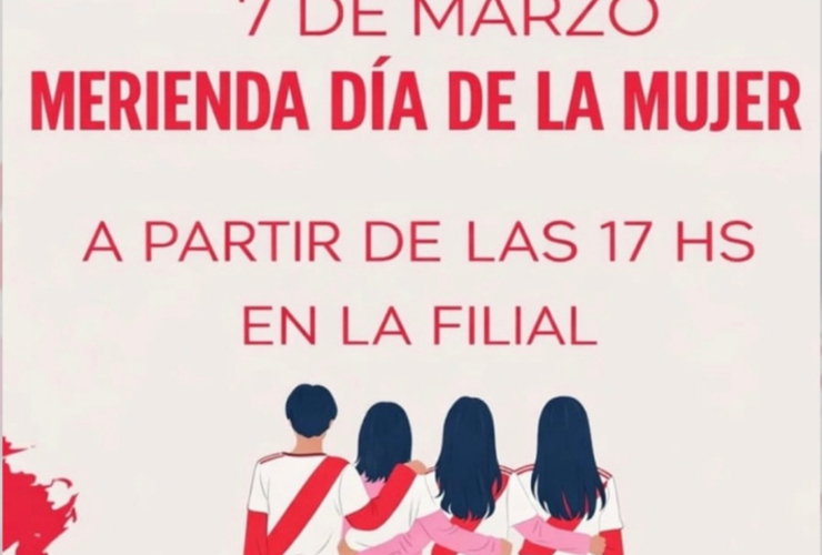 Imagen de La Filial River Plate Arroyo Seco, organiza una merienda por el D&iacute;a Internacional de la Mujer