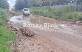 Imagen de Intransitable es poco: as&iacute; est&aacute; calle San Mart&iacute;n a la altura de las piletas decantadoras, camino a General Lagos