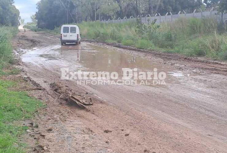 Imagen de Intransitable es poco: as&iacute; est&aacute; calle San Mart&iacute;n a la altura de las piletas decantadoras, camino a General Lagos