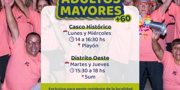 Imagen de Alvear invita a sumarse al grupo de Adultos Mayores +60