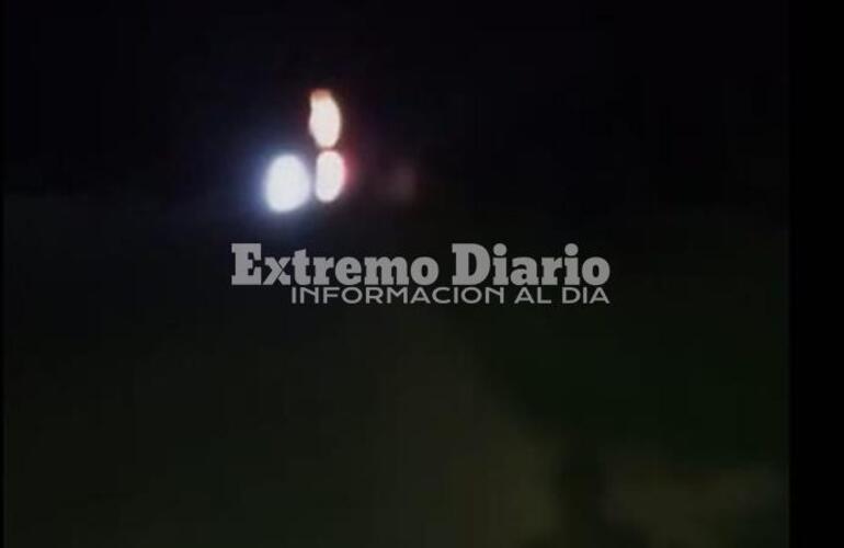 A oscuras. El vecino trat&oacute; de filmar un video pero no se ve nada.