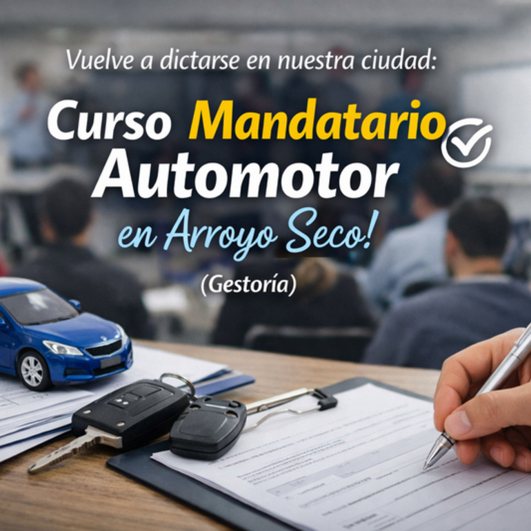 Imagen de Curso Mandatario Automotor en Arroyo Seco! (Gestoria)