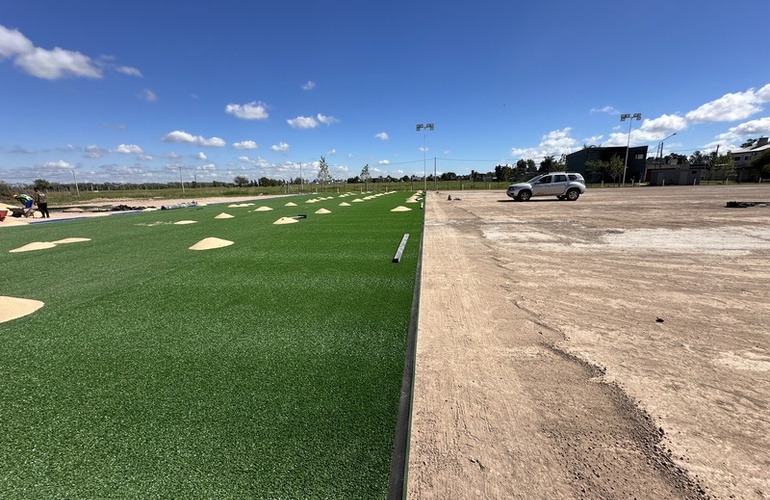 Imagen de As&iacute; se encuentra la obra de la cancha de hockey de c&eacute;sped sint&eacute;tico de Talleres