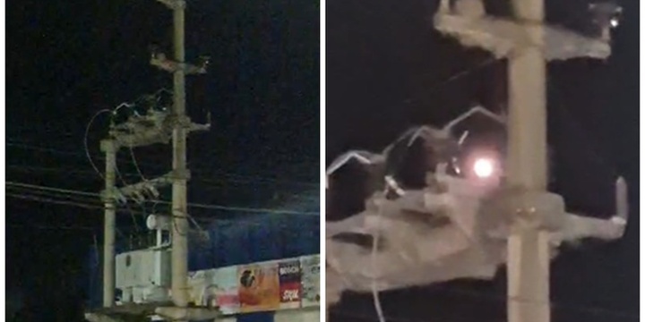 Imagen de Personal de la EPE trabaj&oacute; anoche en este transformador