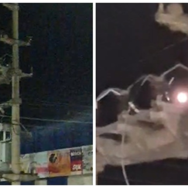 Imagen de Personal de la EPE trabaj&oacute; anoche en este transformador