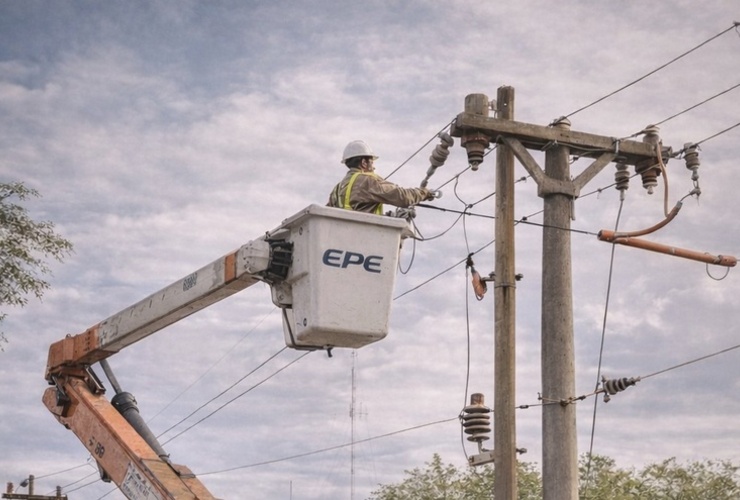 Imagen de La EPE realiza mantenimiento en media tensi&oacute;n en General Lagos
