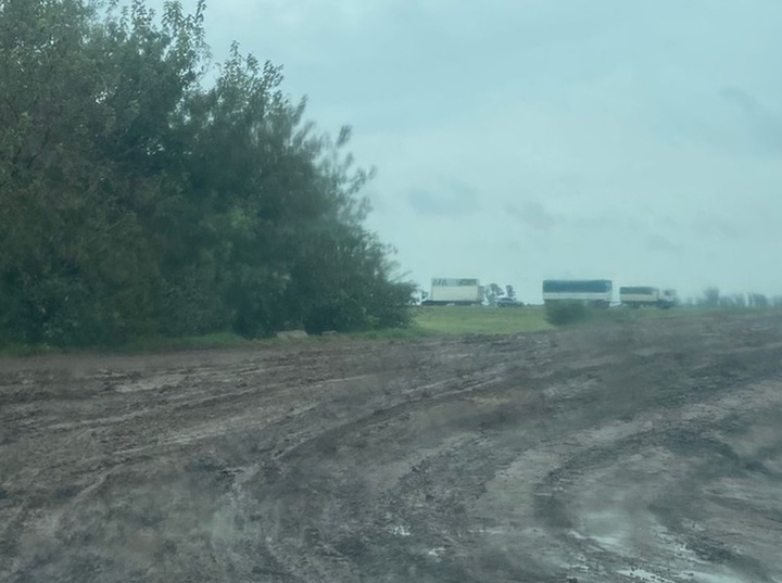 Foto tomada esta tarde y que muestra el estado del camino.