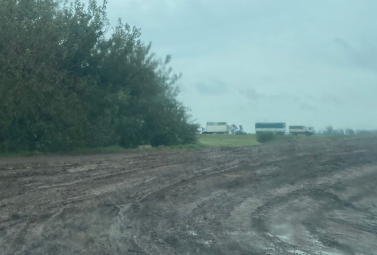 Foto tomada esta tarde y que muestra el estado del camino.