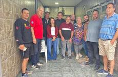 El encuentro tuvo lugar ayer en el barrio.