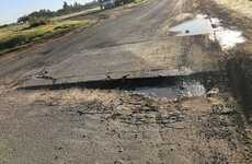 Imagen de Reclamo por el grave estado del ingreso desde la autopista a Arroyo Seco
