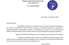 Imagen de Arroyo Seco: activaron protocolo de seguridad en el Colegio San Jos&eacute; tras un hecho delictivo dentro de la instituci&oacute;n