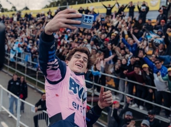 Colapinto fue parte de una exhibici&oacute;n organizada en el barrio de Palermo.