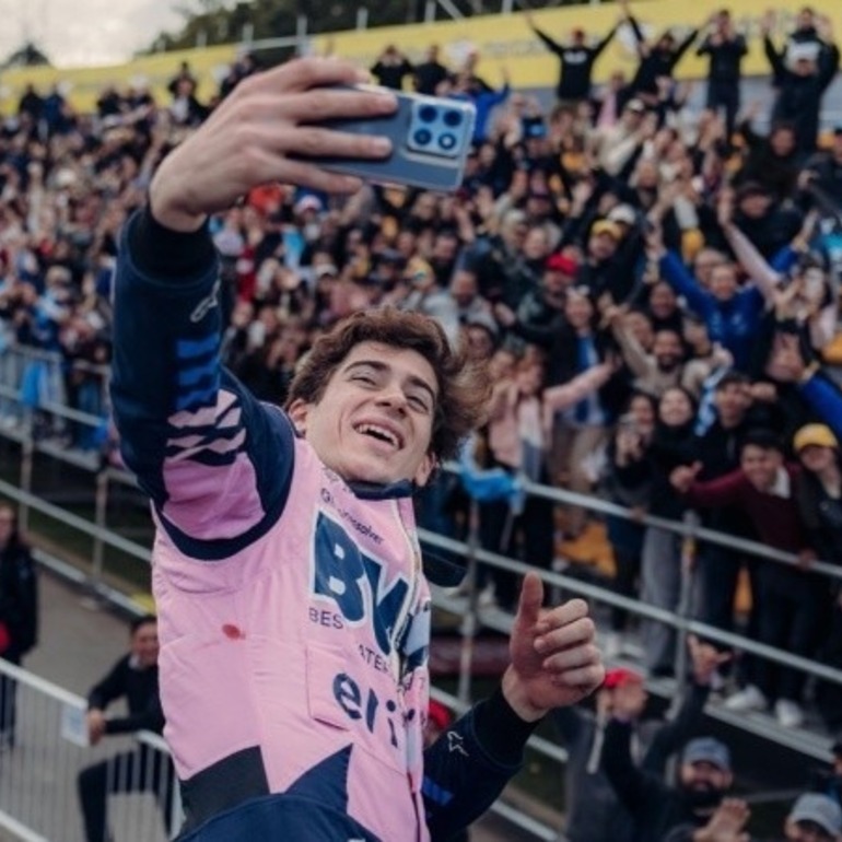 Colapinto fue parte de una exhibici&oacute;n organizada en el barrio de Palermo.