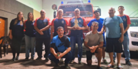 Imagen de Fe y Patria sobre ruedas: Peregrinos en bicicleta visitaron el Cuartel de Bomberos de Arroyo Seco