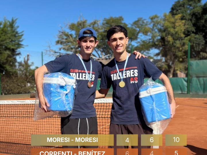 Imagen de Pre Interclubes: La dupla Moresi de Talleres, se coronaron Campeones en 3era categor&iacute;a Dobles Caballeros