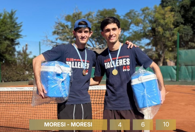 Imagen de Pre Interclubes: La dupla Moresi de Talleres, se coronaron Campeones en 3era categor&iacute;a Dobles Caballeros