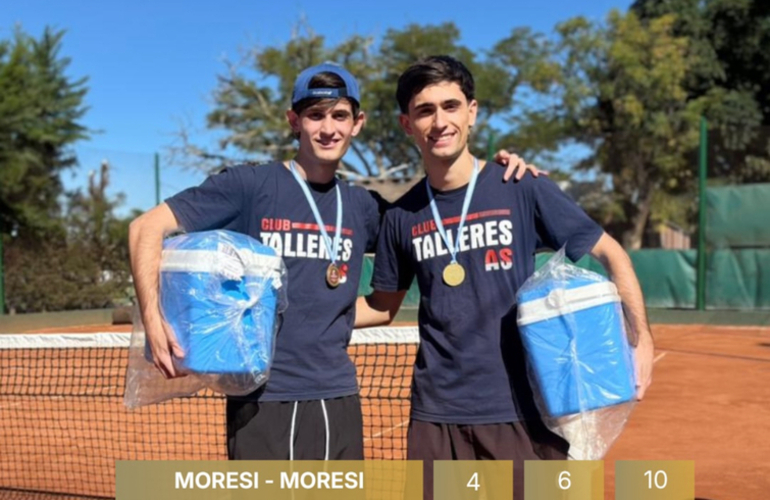 Imagen de Pre Interclubes: La dupla Moresi de Talleres, se coronaron Campeones en 3era categor&iacute;a Dobles Caballeros