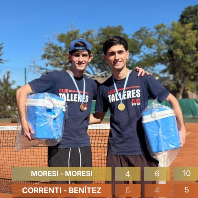 Imagen de Pre Interclubes: La dupla Moresi de Talleres, se coronaron Campeones en 3era categor&iacute;a Dobles Caballeros