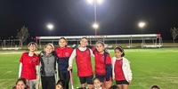 Imagen de Primer entrenamiento de la Escuelita de Hockey de Talleres en la nueva cancha de c&eacute;sped sint&eacute;tico