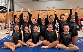 Imagen de Gimnastas de Uni&oacute;n, se destacaron con buenas actuaciones en el 1er torneo nivel E en Rosario
