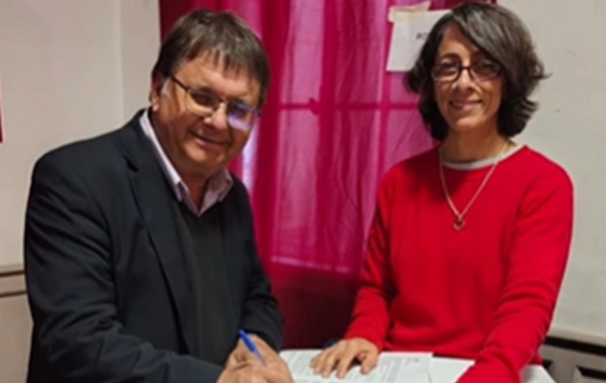 Imagen de Albarellos rubric&oacute; convenio destinado a programas contra la violencia de g&eacute;nero