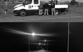 Imagen de Albarellos: Repararon la luminaria del acceso a la localidad por la Ruta 26-s