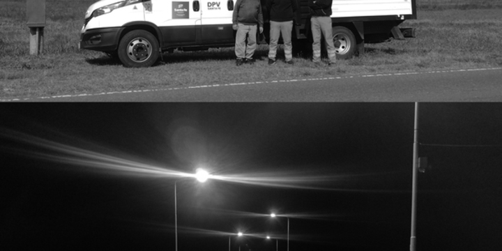 Imagen de Albarellos: Repararon la luminaria del acceso a la localidad por la Ruta 26-s