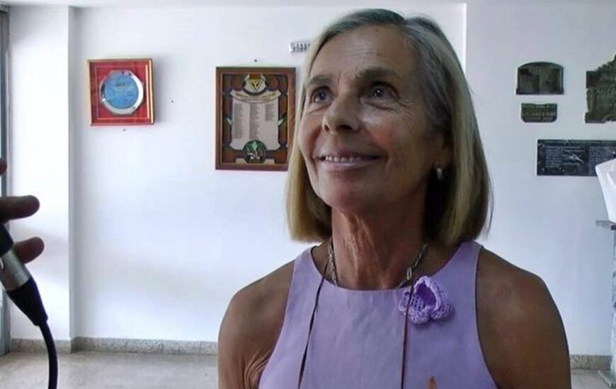 Susana durante su &uacute;ltimo d&iacute;a de clases antes de pasar a la jubilaci&oacute;n. Foto: Archivo
