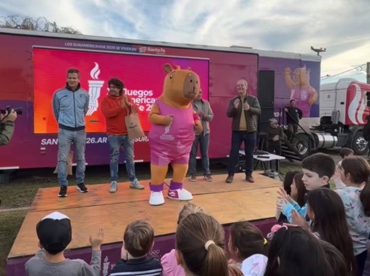 Imagen de Juegos Suramericanos: el tour interactivo fue en el Paseo Juan Ascierto con presencia de deportistas ol&iacute;mpicos locales
